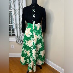 Vintage Exclusive of Ornamentation Quilted Romper with Corset Style Top